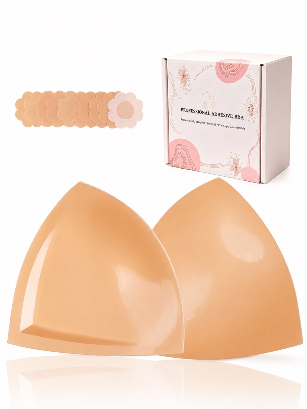 Double-Sided Adhesive Bra Inserts, Reusable Lifting Enhancers for Large Busts